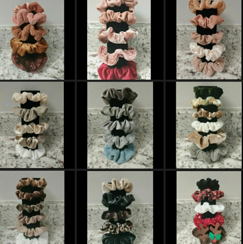 Assorted scrunchies $2 each or 5pc for $9